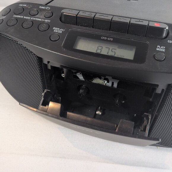 Sony CFD-S70 Boombox CD Radio Cassette Recorder Corder Black Portable FM Player - Picture 2 of 13